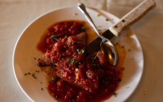 Dish in tomato sauce served at Terrazza Greenfield